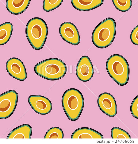 Cartoon seamless background with avocado designs 24766058