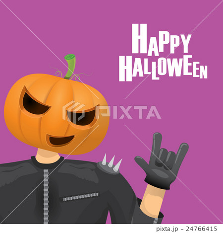 Rock n roll Happy halloween vector greeting card 24766415