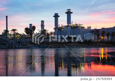 Sunset view of industry plant 24768984