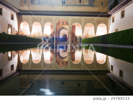 Court of the Myrtles in night, Alhambra Court of the Myrtles in night, Alhambra 24769133