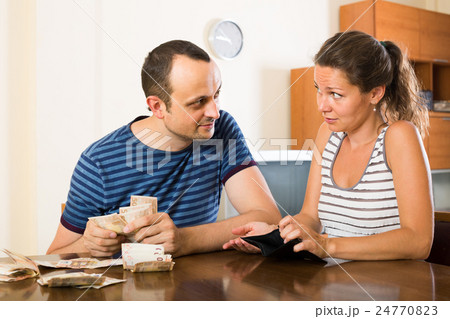 family having finacial problems and debts 24770823