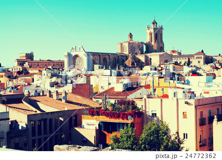 Spring view of Tarragona and gothic Cathedral Spring view of Tarragona and gothic Cathedral 24772362