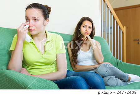 Two sad girls having conflict Two sad girls having conflict 24772408
