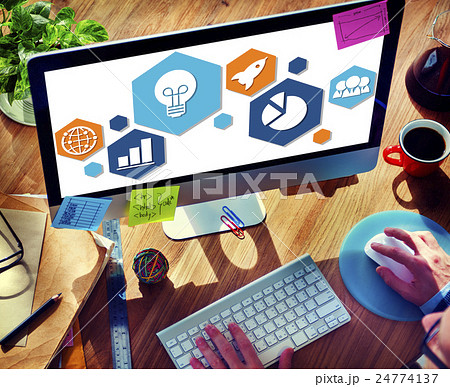 Global Business Strategy Planning Icon Concept 24774137