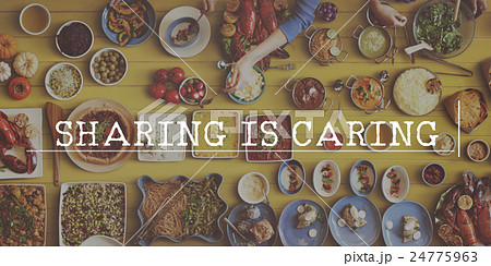 Share Party Meal Food Welcome Concept 24775963