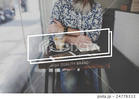 Bearded Male Writer Banner Graphic Concept 24776313