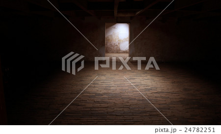 empty basement in abandoned building. empty basement in abandoned building. 24782251