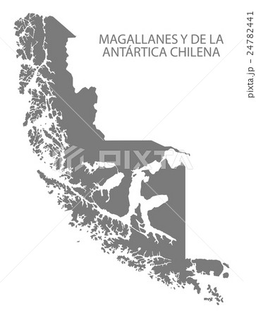 Magallanes y de la Antartica Chile Map grey 24782441