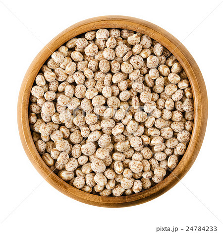 Sweet lupin beans in a bowl over white 24784233