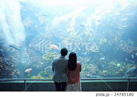 水族館デートの写真素材