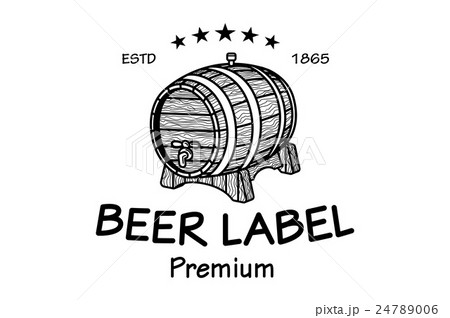 cask sketch. Set of Vintage Logo Templates Beer 24789006