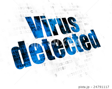 Privacy concept: Virus Detected on Digital Privacy concept: Virus Detected on Digital 24791117