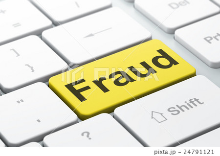 Security concept: Fraud on computer keyboard 24791121