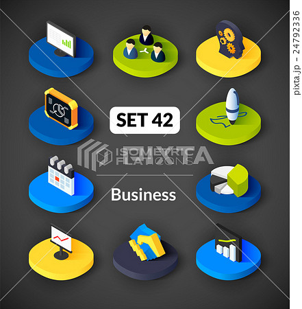 Isometric flat icons set 42 Isometric flat icons set 42 24792336