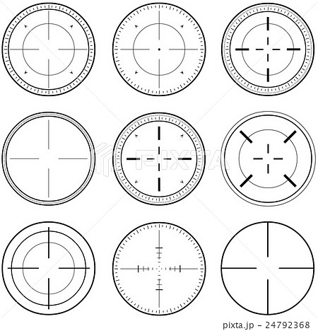 Sniper Scope Target Ink Setのイラスト素材