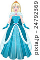 Snow Princess In Blue Dress And Cloak 24792369