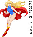Woman Super Hero Flying With Cape 24792375