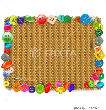 Vector Sackcloth Frame with Buttons Vector Sackcloth Frame with Buttons 24792668
