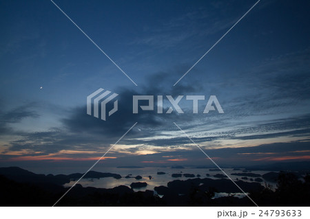 台風一過、九十九島の日没風景5 台風一過、九十九島の日没風景5 24793633