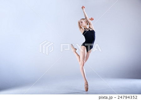 Young ballerina in a white studio Young ballerina in a white studio 24794352