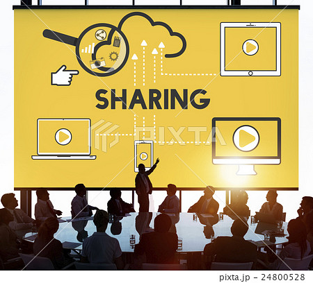 Sharing Storage Cloud Connection Devices Concept 24800528