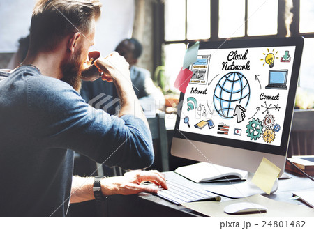 Cloud Network Communication Connection Globalization Concept Cloud Network Communication Connection Globalization Concept 24801482