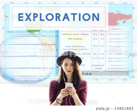 Continents Coordinates Exploration Geological Cartography Concept 24801885