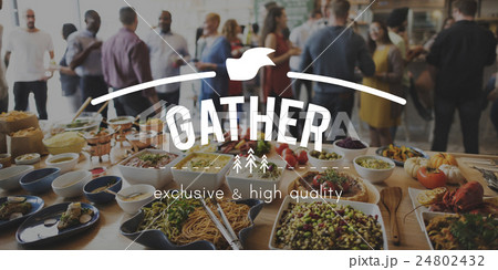 Gather Gathering Community Society Corporate Teamwork Concept 24802432