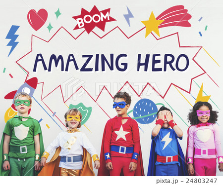 Superhero Kids Imagination Power Helper Concept 24803247