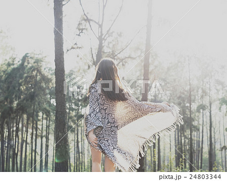 Camping Youth Walking Nature Holiday Concpet 24803344