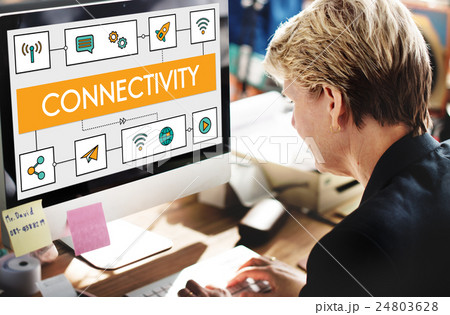 Connection Wireless Online Transmission Transfer Concept 24803628