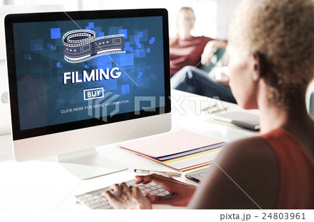 Filming Cinema Media Movie Production Studio Concept Filming Cinema Media Movie Production Studio Concept 24803961