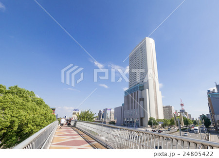 名古屋金山駅周辺都市風景 金山新橋 Anaクラウンプラザホテルグランコート名古屋の写真素材