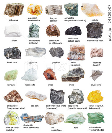 various mineral stones minerals with names 24809037