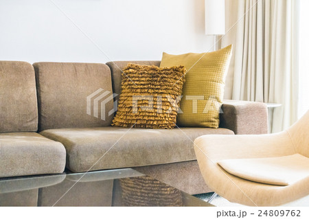 Pillow on sofa Pillow on sofa 24809762