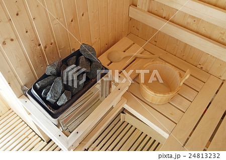 sauna room in luxury home 24813232