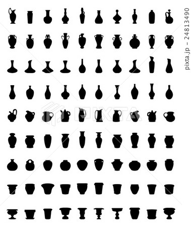 silhouettes of pottery 24813490