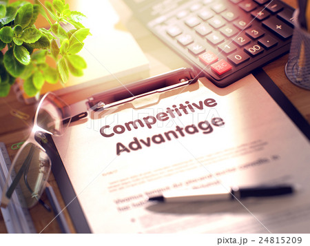 Clipboard with Competitive Advantage. 3D. 24815209
