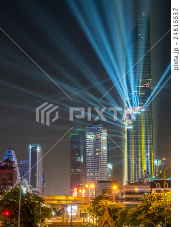 Opening light show skyscraper building in Bangkok 24816637