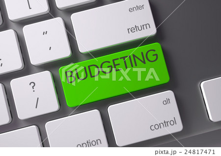 Budgeting CloseUp of Keyboard. 3D Illustration. 24817471