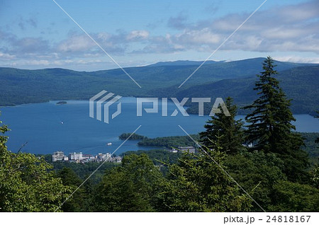 白湯山からの阿寒湖の眺め 24818167