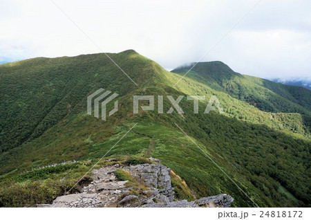 徳舜瞥山の山頂から見るホロホロ山 24818172