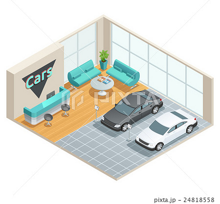 Hall Interior Isometric Designのイラスト素材 [24818558] - PIXTA