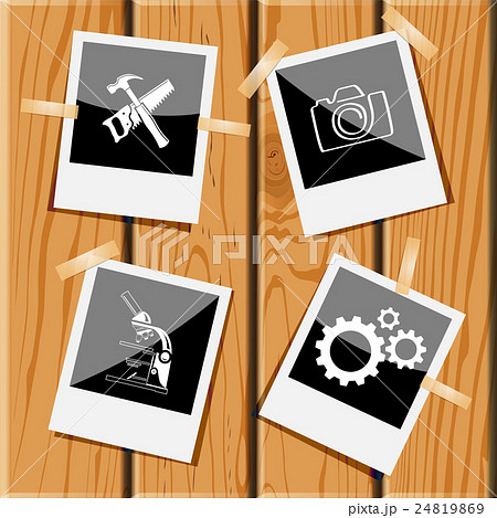 hand saw and hammer, camera, lab microscope 24819869