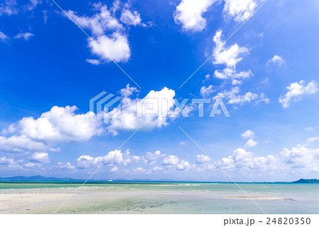 海岸、雲、風景、沖縄。 24820350