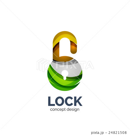 Vector creative abstract lock logo created with 24821508