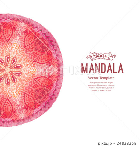 watercolor lace ornament in oriental style. watercolor lace ornament in oriental style. 24823258