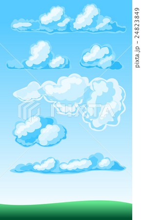 set of cartoon clouds 24823849