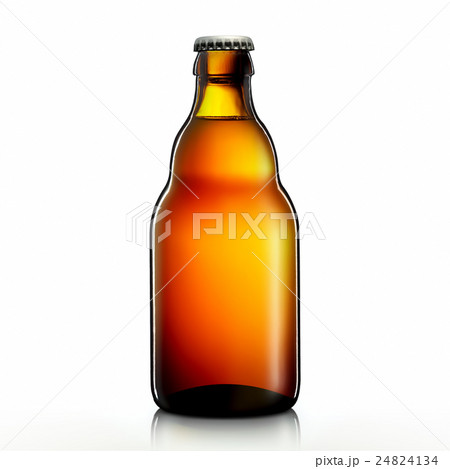 Beer bottle or cider isolated on white background 24824134