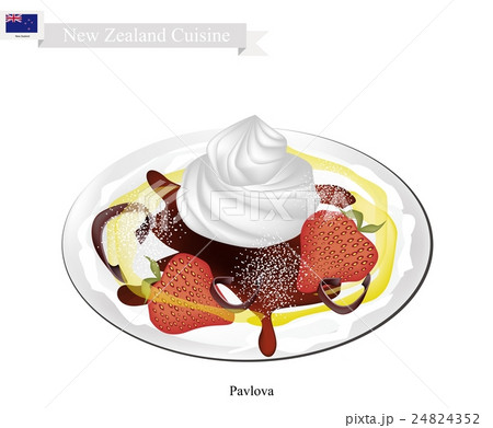 Pavlova Meringue Cake With Strawberries Pavlova Meringue Cake With Strawberries 24824352